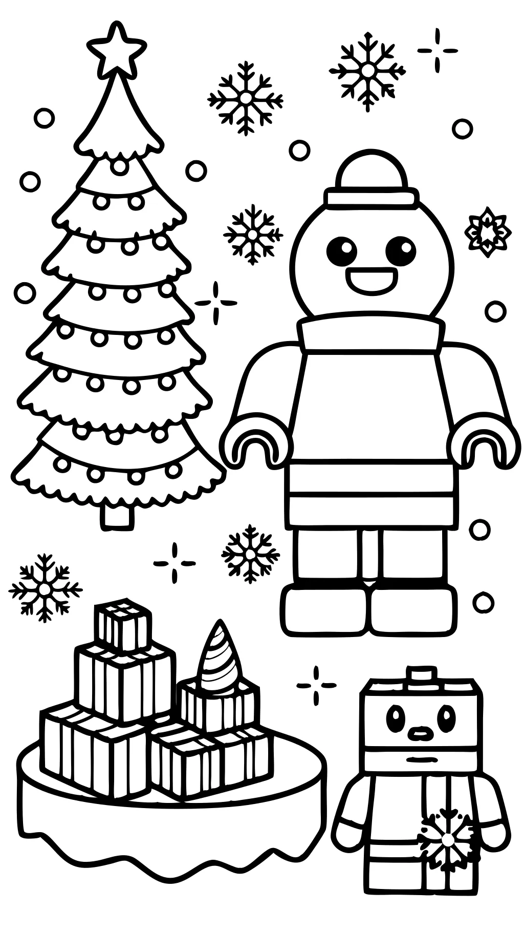 Navidad para colorear de lego